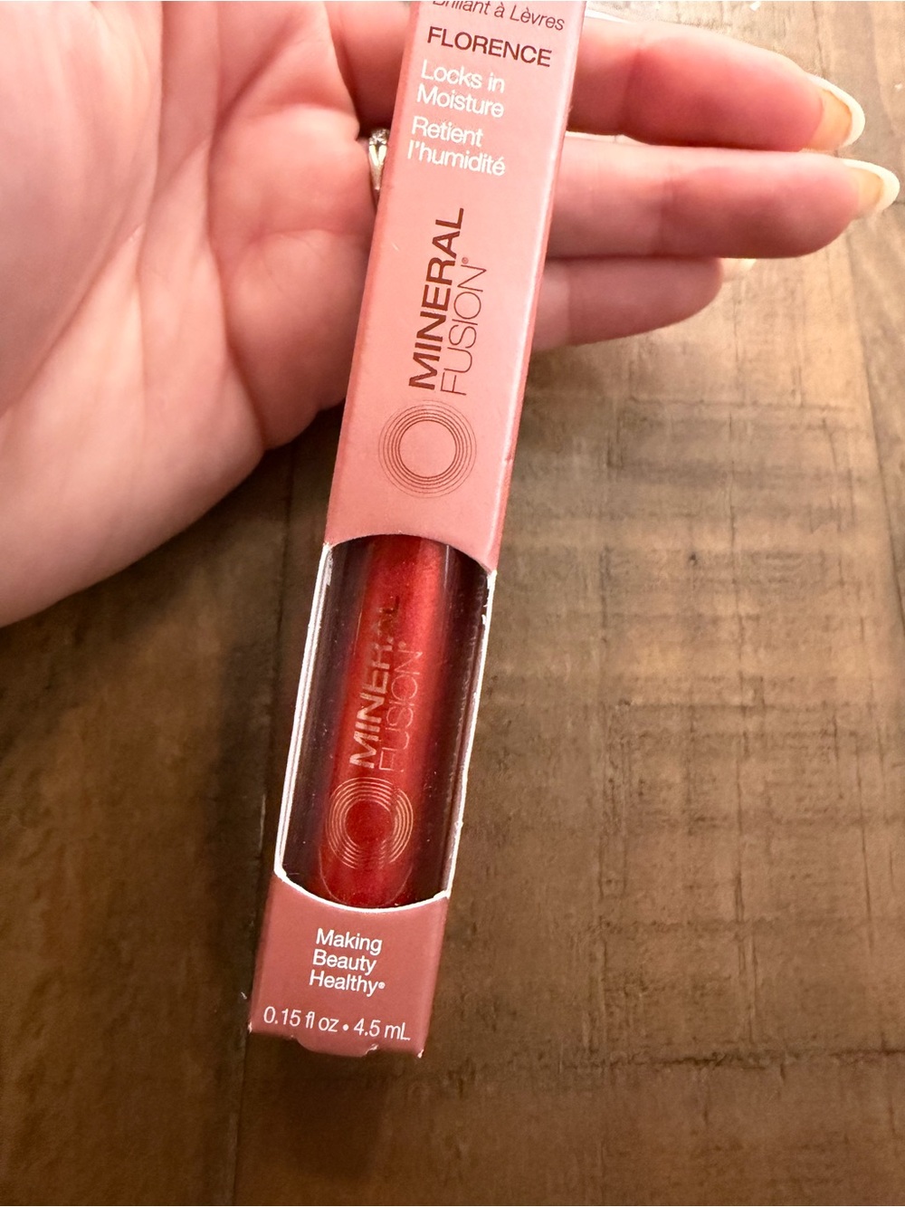 Mineral Fusion Hydro-Shine Lip Gloss Florence Shine Vegan 0.15 fl oz